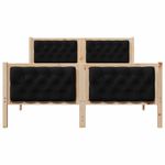 Casa si Gradina - Mobilier - Paturi si accesorii - Paturi - Cadru de pat cu headboard Negru 140 x 200 cm tesatura - Infinity.ro