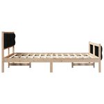 Casa si Gradina - Mobilier - Paturi si accesorii - Paturi - Cadru de pat cu headboard Negru 140 x 200 cm tesatura - Infinity.ro