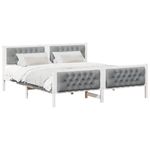 Casa si Gradina - Mobilier - Paturi si accesorii - Paturi - Cadru de pat cu headboard Gri deschis 180 x 200 cm tesatura - Infinity.ro