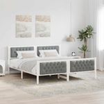 Casa si Gradina - Mobilier - Paturi si accesorii - Paturi - Cadru de pat cu headboard Gri deschis 180 x 200 cm tesatura - Infinity.ro