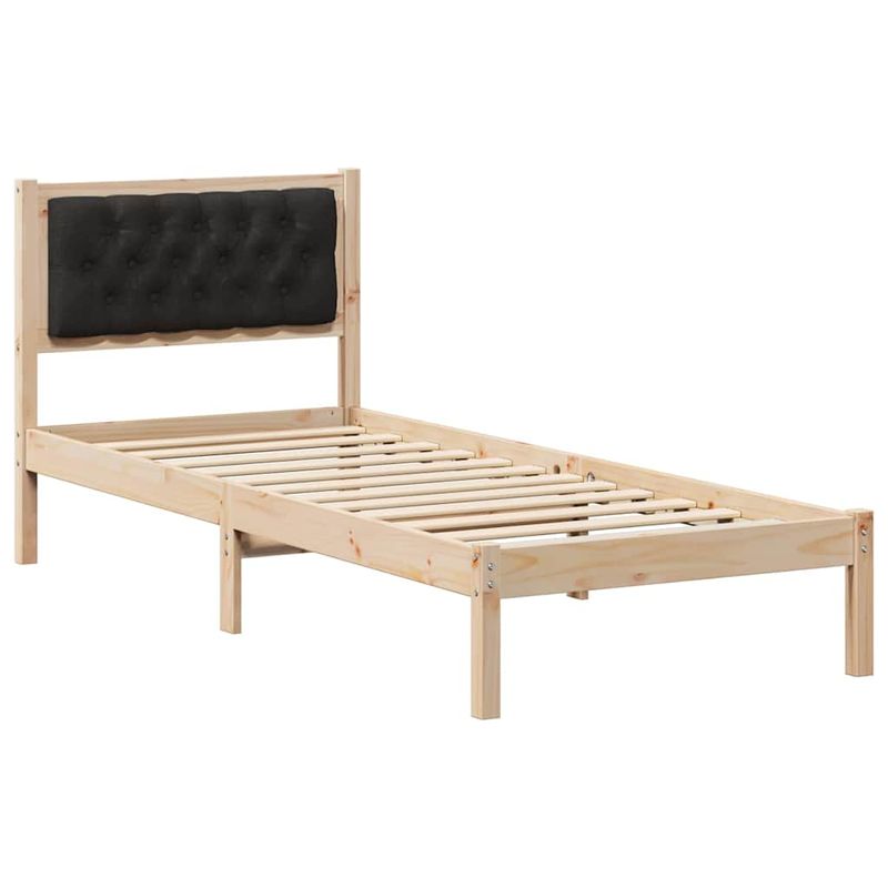 Casa si Gradina - Mobilier - Paturi si accesorii - Paturi - Cadru de pat cu headboard Negru 80 x 200 cm tesatura - Infinity.ro