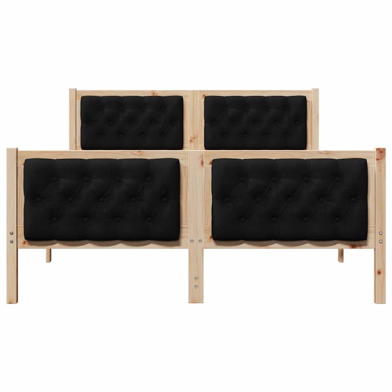 Casa si Gradina - Mobilier - Paturi si accesorii - Paturi - Cadru de pat cu headboard Negru 150 x 200 cm tesatura - Infinity.ro