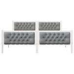 Casa si Gradina - Mobilier - Paturi si accesorii - Paturi - Cadru de pat cu headboard Gri deschis 180 x 200 cm tesatura - Infinity.ro