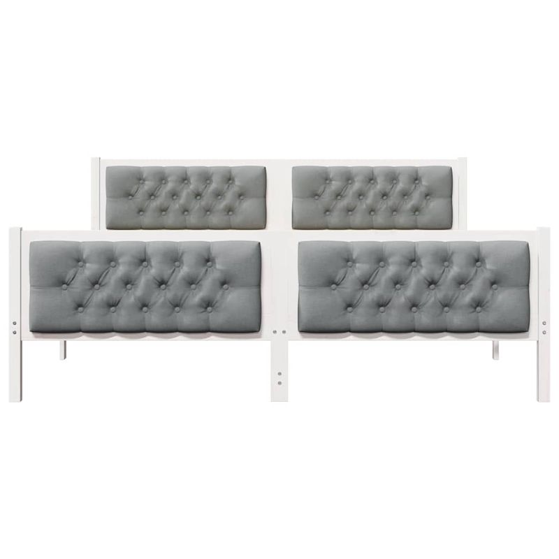 Casa si Gradina - Mobilier - Paturi si accesorii - Paturi - Cadru de pat cu headboard Gri deschis 180 x 200 cm tesatura - Infinity.ro
