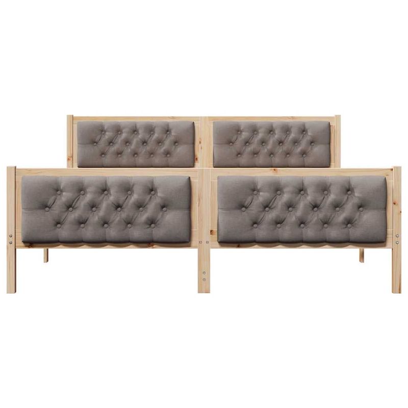 Casa si Gradina - Mobilier - Paturi si accesorii - Paturi - Cadru de pat cu headboard Gri taupe 180 x 200 cm tesatura - Infinity.ro