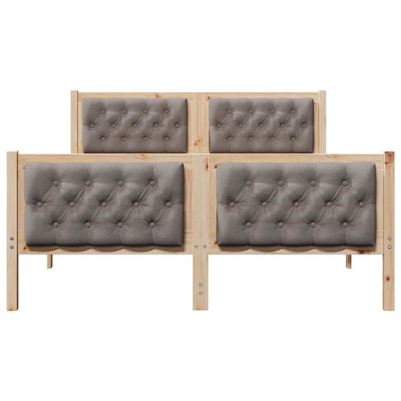 Casa si Gradina - Mobilier - Paturi si accesorii - Paturi - Cadru de pat cu headboard Gri taupe 150 x 200 cm tesatura - Infinity.ro