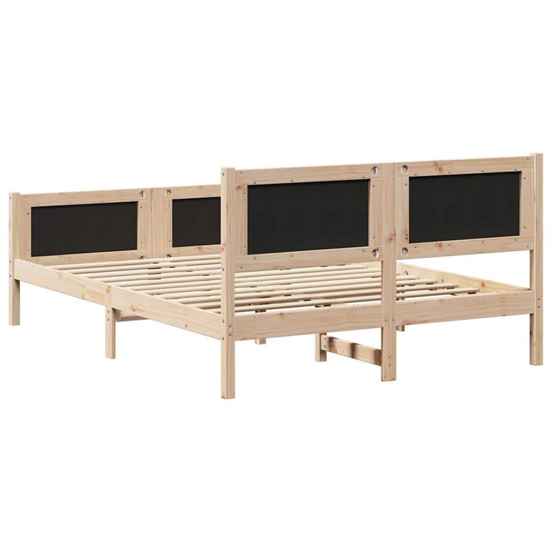 Casa si Gradina - Mobilier - Paturi si accesorii - Paturi - Cadru de pat cu headboard Negru 150 x 200 cm tesatura - Infinity.ro
