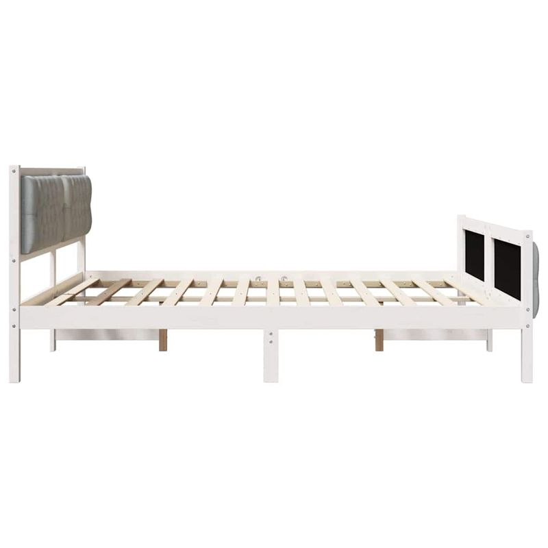 Casa si Gradina - Mobilier - Paturi si accesorii - Paturi - Cadru de pat cu headboard Gri deschis 180 x 200 cm tesatura - Infinity.ro