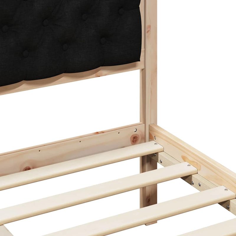Casa si Gradina - Mobilier - Paturi si accesorii - Paturi - Cadru de pat cu headboard Negru 150 x 200 cm tesatura - Infinity.ro