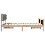 Casa si Gradina - Mobilier - Paturi si accesorii - Paturi - Cadru de pat cu headboard Gri taupe 150 x 200 cm tesatura - Infinity.ro