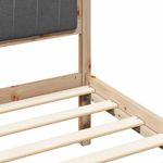 Casa si Gradina - Mobilier - Paturi si accesorii - Paturi - Cadru de pat cu headboard Gri inchis 200 x 200 cm tesatura - Infinity.ro