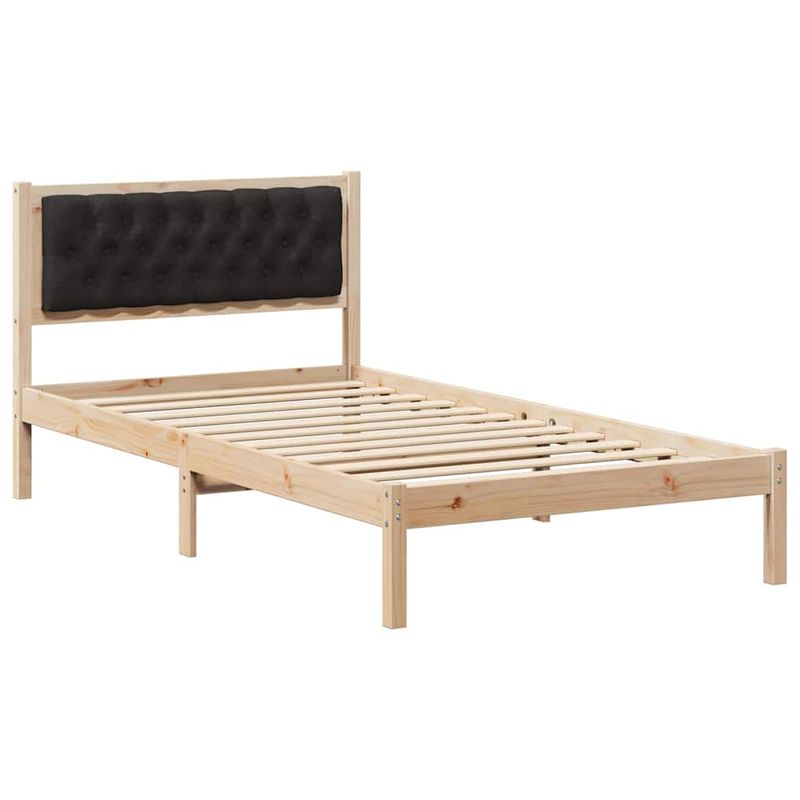 Casa si Gradina - Mobilier - Paturi si accesorii - Paturi - Cadru de pat cu headboard Negru 100 x 200 cm tesatura - Infinity.ro