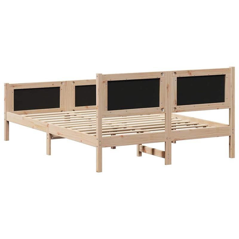 Casa si Gradina - Mobilier - Paturi si accesorii - Paturi - Cadru de pat cu headboard Gri taupe 135 x 190 cm tesatura - Infinity.ro