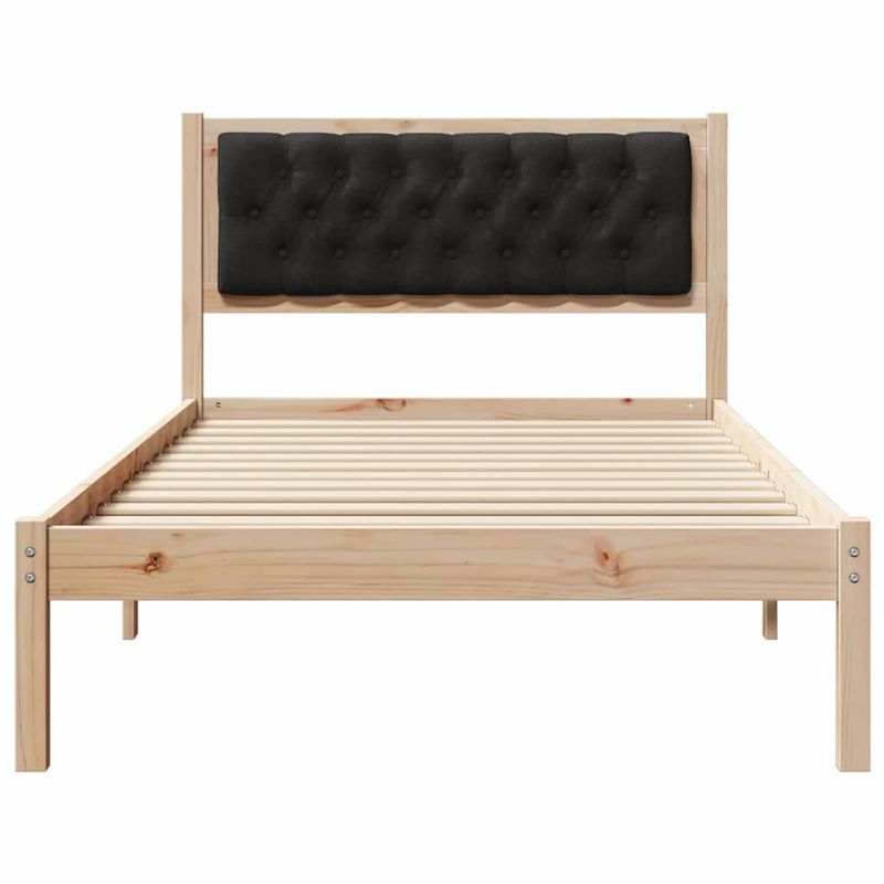 Casa si Gradina - Mobilier - Paturi si accesorii - Paturi - Cadru de pat cu headboard Negru 100 x 200 cm tesatura - Infinity.ro