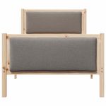 Casa si Gradina - Mobilier - Paturi si accesorii - Paturi - Cadru de pat cu headboard Gri taupe 90 x 200 cm tesatura - Infinity.ro