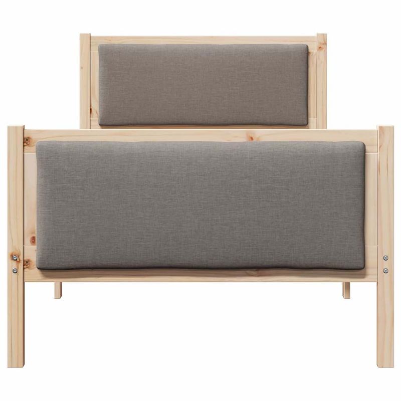 Casa si Gradina - Mobilier - Paturi si accesorii - Paturi - Cadru de pat cu headboard Gri taupe 90 x 200 cm tesatura - Infinity.ro