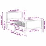 Casa si Gradina - Mobilier - Paturi si accesorii - Paturi - Cadru de pat cu headboard Gri taupe 90 x 200 cm tesatura - Infinity.ro