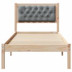 Casa si Gradina - Mobilier - Paturi si accesorii - Paturi - Cadru de pat cu headboard Gri deschis 90 x 190 cm tesatura - Infinity.ro