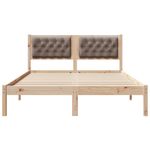 Casa si Gradina - Mobilier - Paturi si accesorii - Paturi - Cadru de pat cu headboard Gri taupe 140 x 190 cm tesatura - Infinity.ro