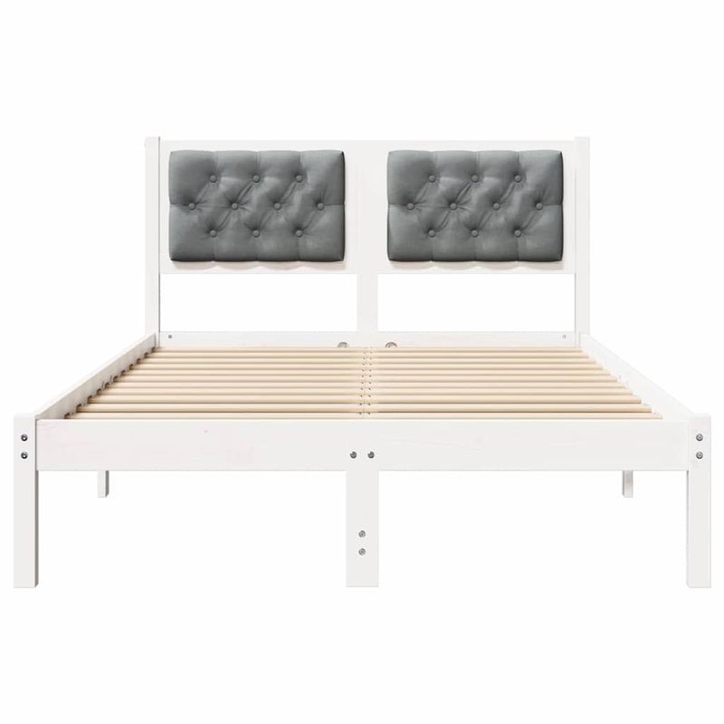 Casa si Gradina - Mobilier - Paturi si accesorii - Paturi - Cadru de pat cu headboard Gri deschis 120 x 190 cm tesatura - Infinity.ro
