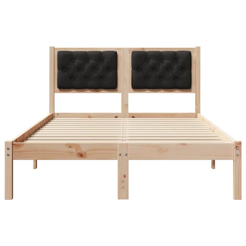 Casa si Gradina - Mobilier - Paturi si accesorii - Paturi - Cadru de pat cu headboard Negru 135 x 190 cm tesatura - Infinity.ro