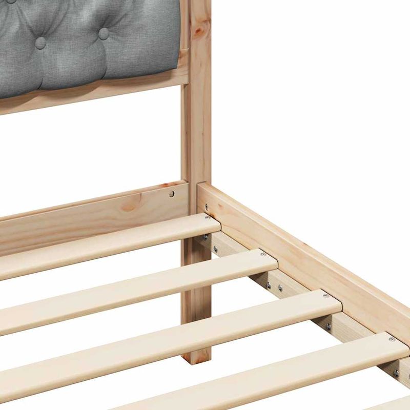 Casa si Gradina - Mobilier - Paturi si accesorii - Paturi - Cadru de pat cu headboard Gri deschis 90 x 190 cm tesatura - Infinity.ro