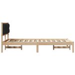 Casa si Gradina - Mobilier - Paturi si accesorii - Paturi - Cadru de pat cu headboard Negru 135 x 190 cm tesatura - Infinity.ro