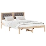 Casa si Gradina - Mobilier - Paturi si accesorii - Paturi - Cadru de pat cu headboard Gri taupe 140 x 200 cm tesatura - Infinity.ro