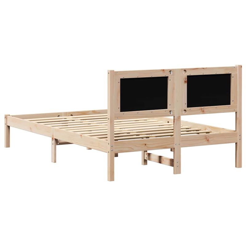 Casa si Gradina - Mobilier - Paturi si accesorii - Paturi - Cadru de pat cu headboard Negru 135 x 190 cm tesatura - Infinity.ro