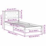 Casa si Gradina - Mobilier - Paturi si accesorii - Paturi - Cadru de pat cu headboard Gri deschis 90 x 190 cm tesatura - Infinity.ro