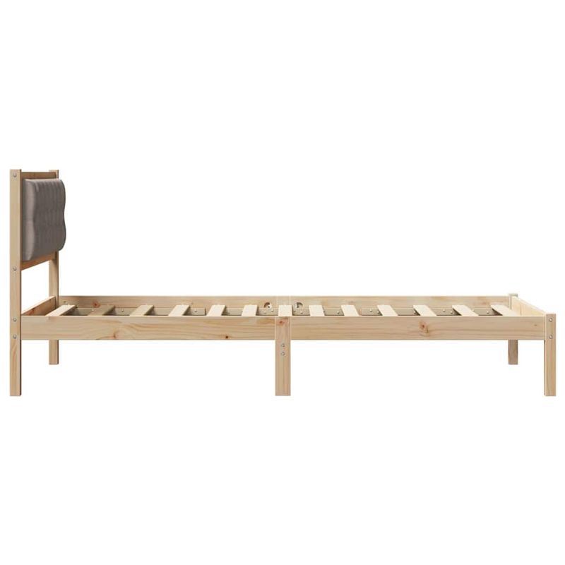 Casa si Gradina - Mobilier - Paturi si accesorii - Paturi - Cadru de pat cu headboard Gri taupe 100 x 200 cm tesatura - Infinity.ro