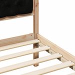 Casa si Gradina - Mobilier - Paturi si accesorii - Paturi - Cadru de pat cu headboard Negru 135 x 190 cm tesatura - Infinity.ro