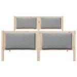 Casa si Gradina - Mobilier - Paturi si accesorii - Paturi - Cadru de pat cu headboard Gri deschis 140 x 190 cm tesatura - Infinity.ro