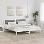 Casa si Gradina - Mobilier - Paturi si accesorii - Paturi - Cadru de pat cu headboard Gri deschis 160 x 200 cm tesatura - Infinity.ro