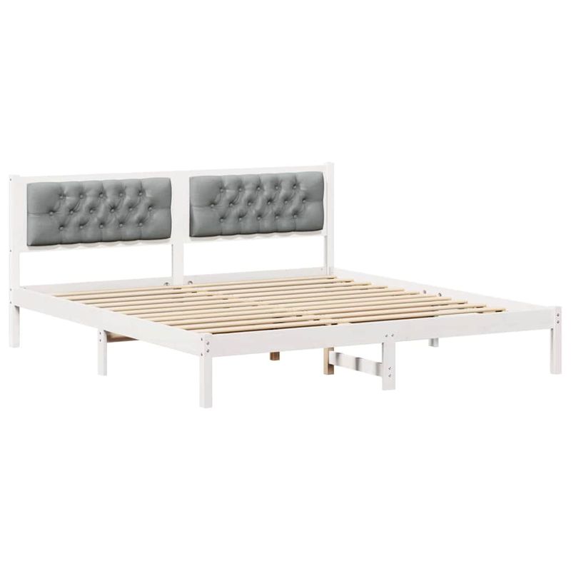 Casa si Gradina - Mobilier - Paturi si accesorii - Paturi - Cadru de pat cu headboard Gri deschis 160 x 200 cm tesatura - Infinity.ro