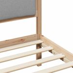 Casa si Gradina - Mobilier - Paturi si accesorii - Paturi - Cadru de pat cu headboard Gri deschis 140 x 190 cm tesatura - Infinity.ro