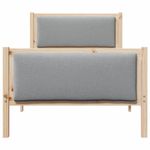 Casa si Gradina - Mobilier - Paturi si accesorii - Paturi - Cadru de pat cu headboard Gri deschis 100 x 200 cm tesatura - Infinity.ro