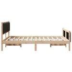 Casa si Gradina - Mobilier - Paturi si accesorii - Paturi - Cadru de pat cu headboard Negru 135 x 190 cm tesatura - Infinity.ro