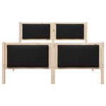 Casa si Gradina - Mobilier - Paturi si accesorii - Paturi - Cadru de pat cu headboard Negru 140 x 190 cm tesatura - Infinity.ro