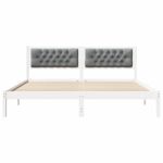Casa si Gradina - Mobilier - Paturi si accesorii - Paturi - Cadru de pat cu headboard Gri deschis 160 x 200 cm tesatura - Infinity.ro