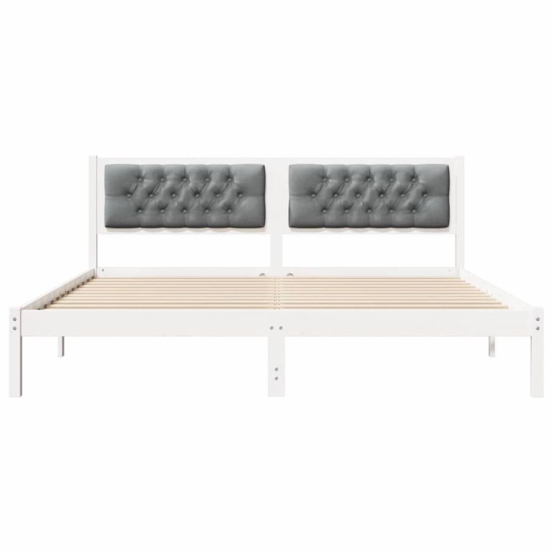 Casa si Gradina - Mobilier - Paturi si accesorii - Paturi - Cadru de pat cu headboard Gri deschis 160 x 200 cm tesatura - Infinity.ro
