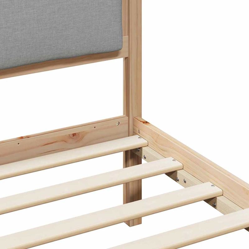 Casa si Gradina - Mobilier - Paturi si accesorii - Paturi - Cadru de pat cu headboard Gri deschis 100 x 200 cm tesatura - Infinity.ro