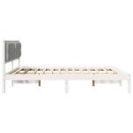 Casa si Gradina - Mobilier - Paturi si accesorii - Paturi - Cadru de pat cu headboard Gri deschis 160 x 200 cm tesatura - Infinity.ro