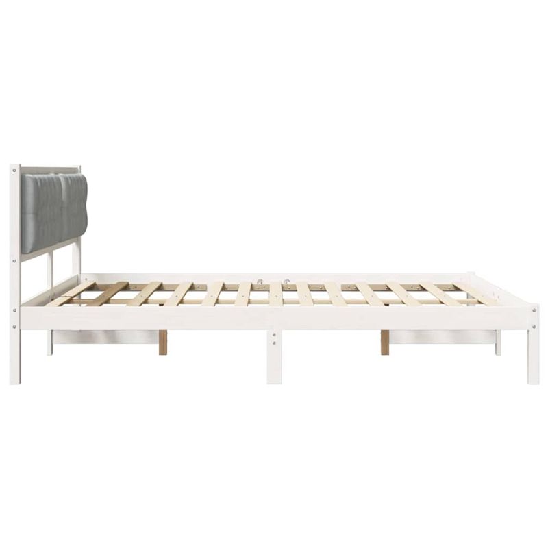 Casa si Gradina - Mobilier - Paturi si accesorii - Paturi - Cadru de pat cu headboard Gri deschis 160 x 200 cm tesatura - Infinity.ro