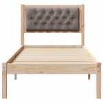 Casa si Gradina - Mobilier - Paturi si accesorii - Paturi - Cadru de pat cu headboard Gri taupe 90 x 200 cm tesatura - Infinity.ro