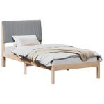 Casa si Gradina - Mobilier - Paturi si accesorii - Paturi - Cadru de pat cu headboard Maro 90 x 190 cm Lemn de pin masiv - Infinity.ro