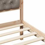 Casa si Gradina - Mobilier - Paturi si accesorii - Paturi - Cadru de pat cu headboard Gri taupe 90 x 200 cm tesatura - Infinity.ro
