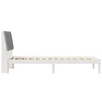 Casa si Gradina - Mobilier - Paturi si accesorii - Paturi - Cadru de pat cu headboard Alb 75 x 190 cm Lemn de pin masiv - Infinity.ro