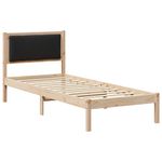 Casa si Gradina - Mobilier - Paturi si accesorii - Paturi - Cadru de pat cu headboard Negru 80 x 200 cm Lemn de pin masiv - Infinity.ro