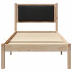 Casa si Gradina - Mobilier - Paturi si accesorii - Paturi - Cadru de pat cu headboard Negru 80 x 200 cm Lemn de pin masiv - Infinity.ro